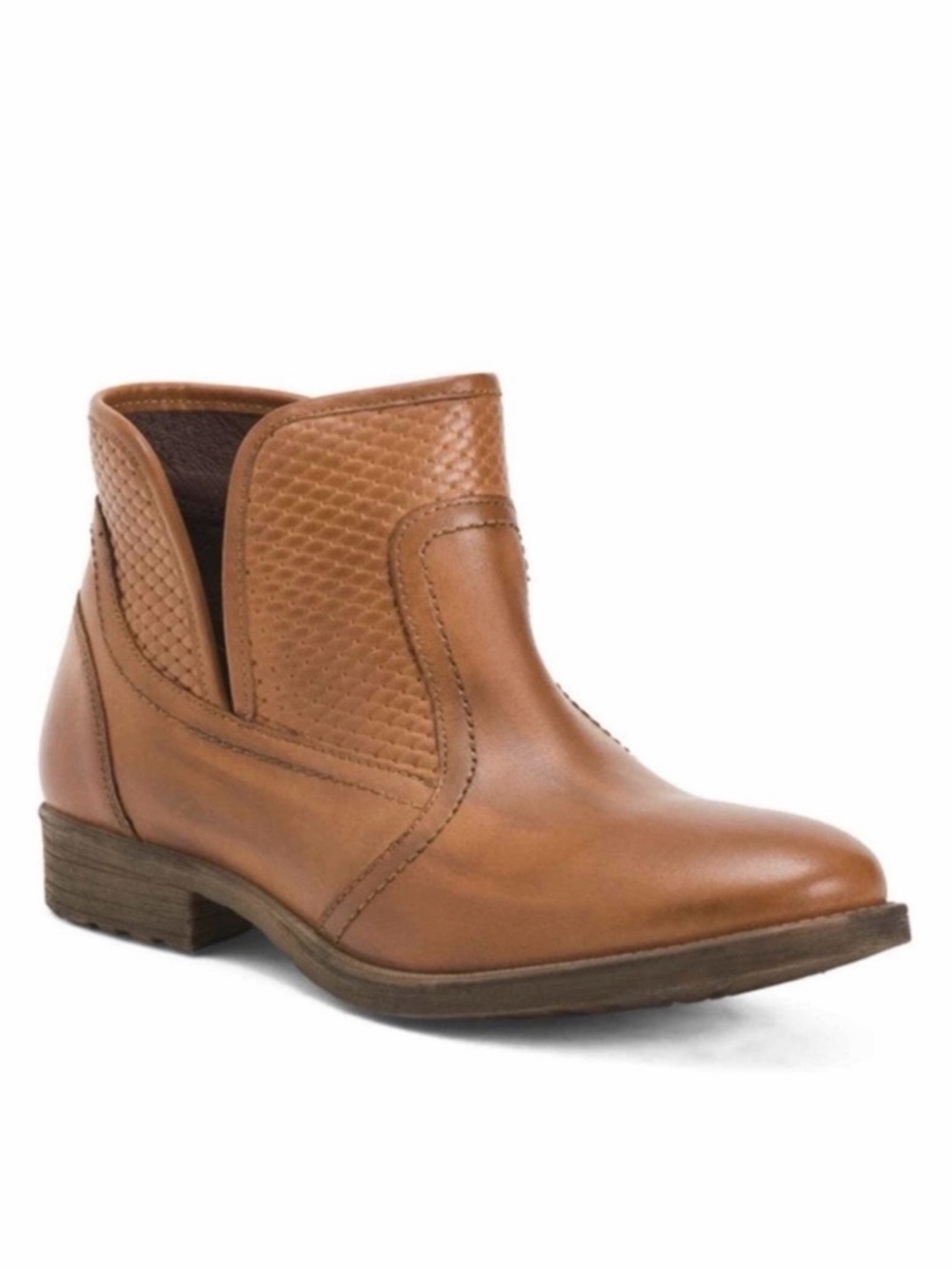 Roan by Bed Stu Gossip Tan Napa Pull-On Ankle Booties Women’s Size 6
